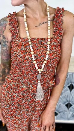 The ZigZag Stripe Floral Hearing Music Jumpsuit JUMPSUITS & ROMPERS