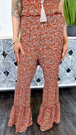 The ZigZag Stripe Floral Hearing Music Jumpsuit JUMPSUITS & ROMPERS