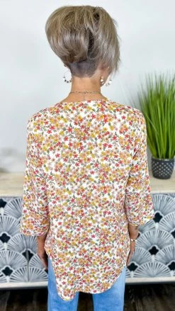 The ZigZag Stripe Floral South Beach Top TOPS & TUNICS