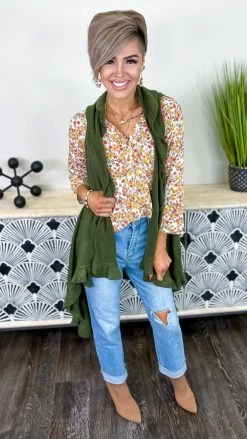 The ZigZag Stripe Floral South Beach Top TOPS & TUNICS