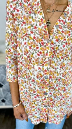 The ZigZag Stripe Floral South Beach Top TOPS & TUNICS