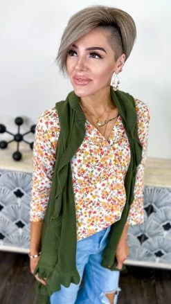 The ZigZag Stripe Floral South Beach Top TOPS & TUNICS