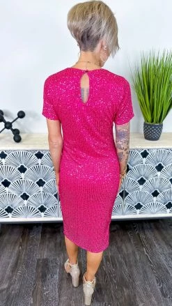 The ZigZag Stripe Fuchsia Busy Slaying Dress