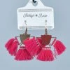 Southern Grace Fuchsia Free Spirit Tassel Earrings ACCESSORIES