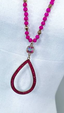 Your Fashion Wholesale Fuchsia Hadley Necklace ACCESSORIES