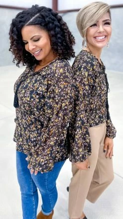 Southern Grace Garden Party Sheer Top TOPS & TUNICS