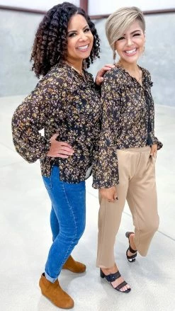 Southern Grace Garden Party Sheer Top TOPS & TUNICS