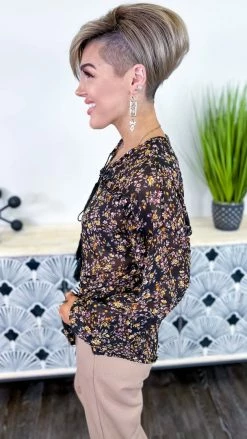 Southern Grace Garden Party Sheer Top TOPS & TUNICS