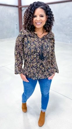 Southern Grace Garden Party Sheer Top TOPS & TUNICS