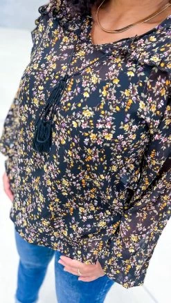 Southern Grace Garden Party Sheer Top TOPS & TUNICS