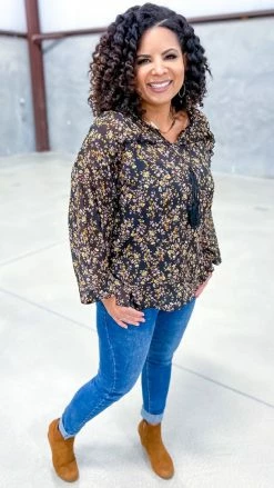 Southern Grace Garden Party Sheer Top TOPS & TUNICS