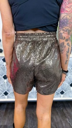 The ZigZag Stripe Gold Flirty Impression Shorts