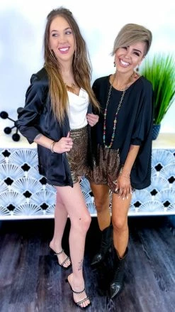 The ZigZag Stripe Gold Flirty Impression Shorts