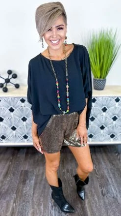 The ZigZag Stripe Gold Flirty Impression Shorts