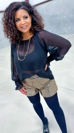 The ZigZag Stripe Gold Flirty Impression Shorts