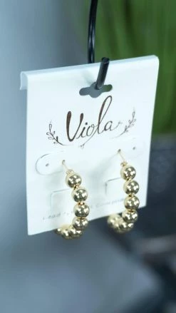 Trend Lab Corp ACCESSORIES Gold Peyton Hoop Earrings