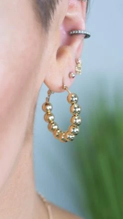 Trend Lab Corp ACCESSORIES Gold Peyton Hoop Earrings