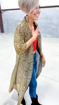 The ZigZag Stripe Gold Positively Perfect Cardigan OUTERWEAR