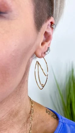 My Girl In LA Gold Rebecca Earrings ACCESSORIES