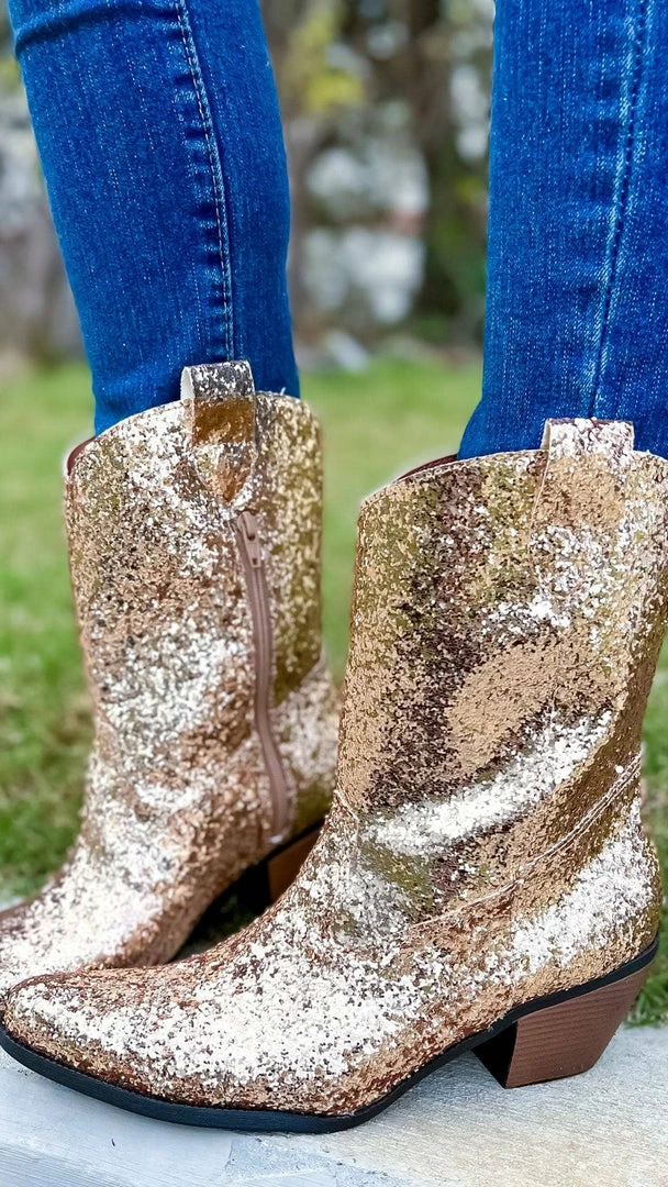 Miami Shoe SHOES Gold West Party Boots