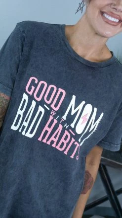 Southern Bliss GRAPHIC TEES Good Mom Bad Habits Tee [NO RETURNS]