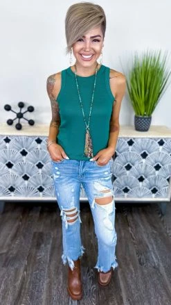 The ZigZag Stripe Green Brag About You Tank