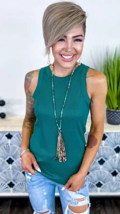 The ZigZag Stripe Green Brag About You Tank