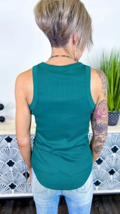 The ZigZag Stripe Green Brag About You Tank
