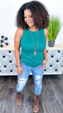 The ZigZag Stripe Green Brag About You Tank