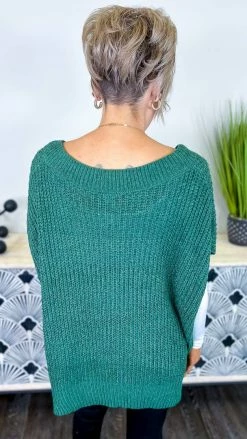 The ZigZag Stripe Green Call Me Confident Sweater TOPS & TUNICS