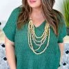 The ZigZag Stripe Green Call Me Confident Sweater TOPS & TUNICS