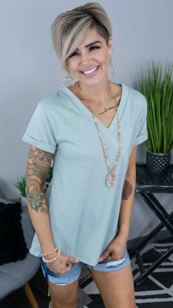 The ZigZag Stripe Green Changing Rules Top [NO RETURNS] TOPS & TUNICS