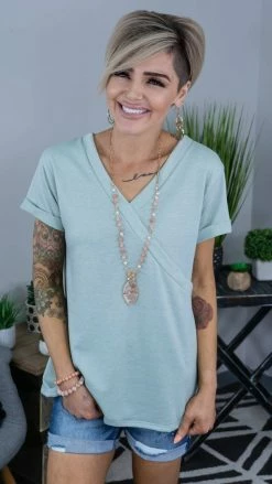 The ZigZag Stripe Green Changing Rules Top [NO RETURNS] TOPS & TUNICS