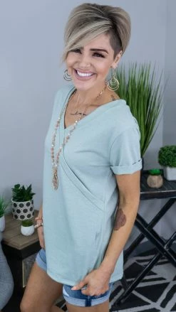 The ZigZag Stripe Green Changing Rules Top [NO RETURNS] TOPS & TUNICS