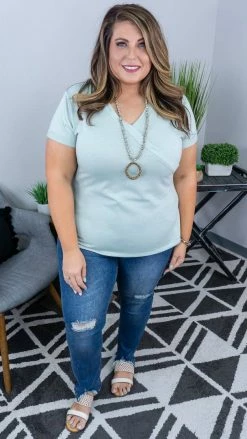 The ZigZag Stripe Green Changing Rules Top [NO RETURNS] TOPS & TUNICS