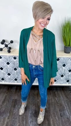 The ZigZag Stripe OUTERWEAR Green Chime In Cardigan