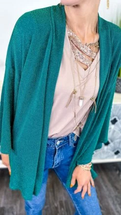 The ZigZag Stripe OUTERWEAR Green Chime In Cardigan