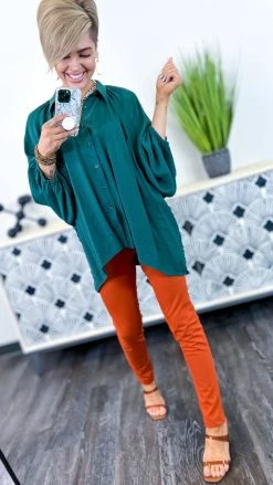 The ZigZag Stripe Green Closet Staple Top