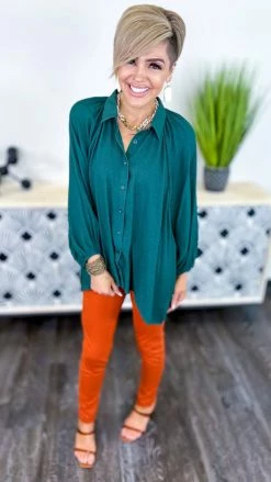 The ZigZag Stripe Green Closet Staple Top