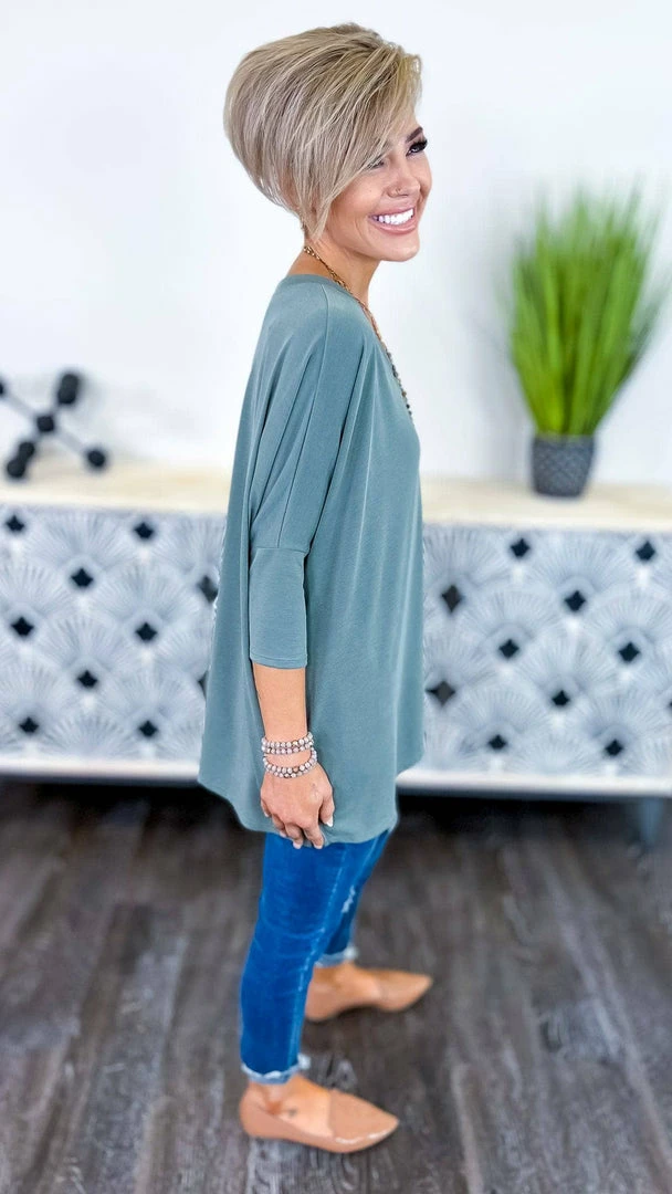 The ZigZag Stripe Green Crowded Streets Top Long Sleeve Tops