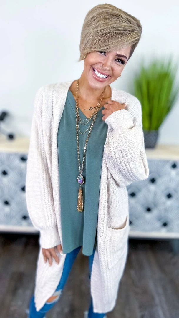 The ZigZag Stripe Green Crowded Streets Top Long Sleeve Tops