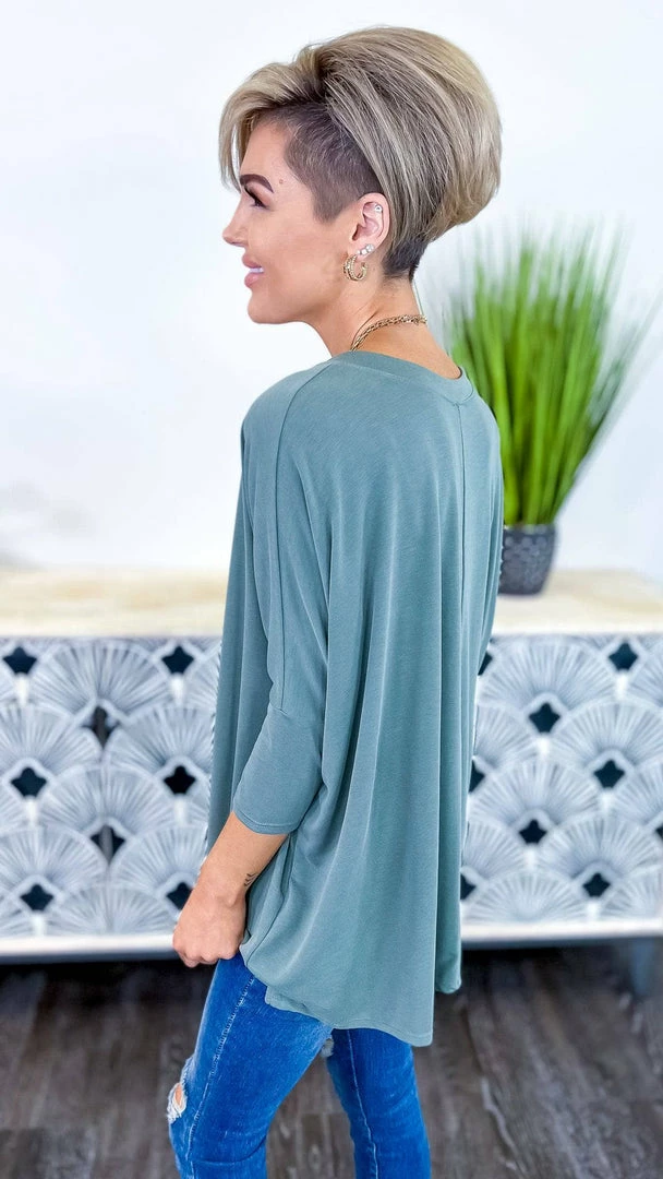 The ZigZag Stripe Green Crowded Streets Top Long Sleeve Tops