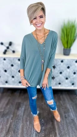 The ZigZag Stripe Green Crowded Streets Top Long Sleeve Tops