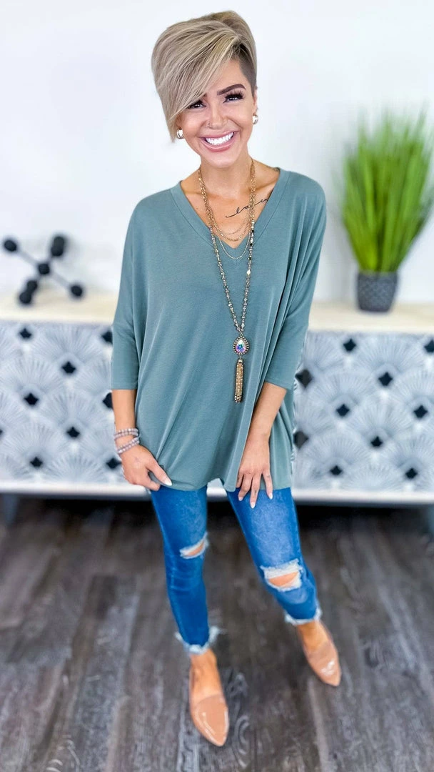 The ZigZag Stripe Green Crowded Streets Top Long Sleeve Tops