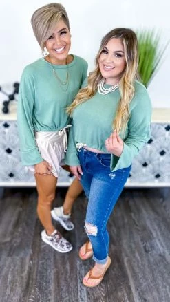 The ZigZag Stripe Green Dreamy Details Top