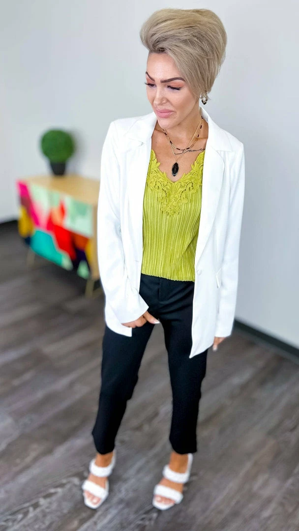 The ZigZag Stripe TOPS & TUNICS Green Everyday Elegance Tank