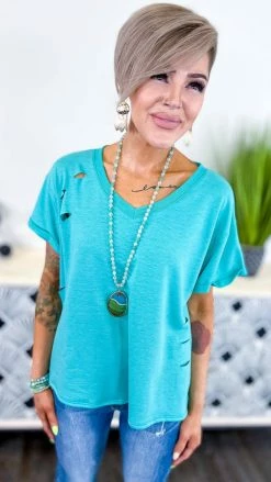 The ZigZag Stripe Green Flirtatious Friendship Top [NO RETURNS] TOPS & TUNICS