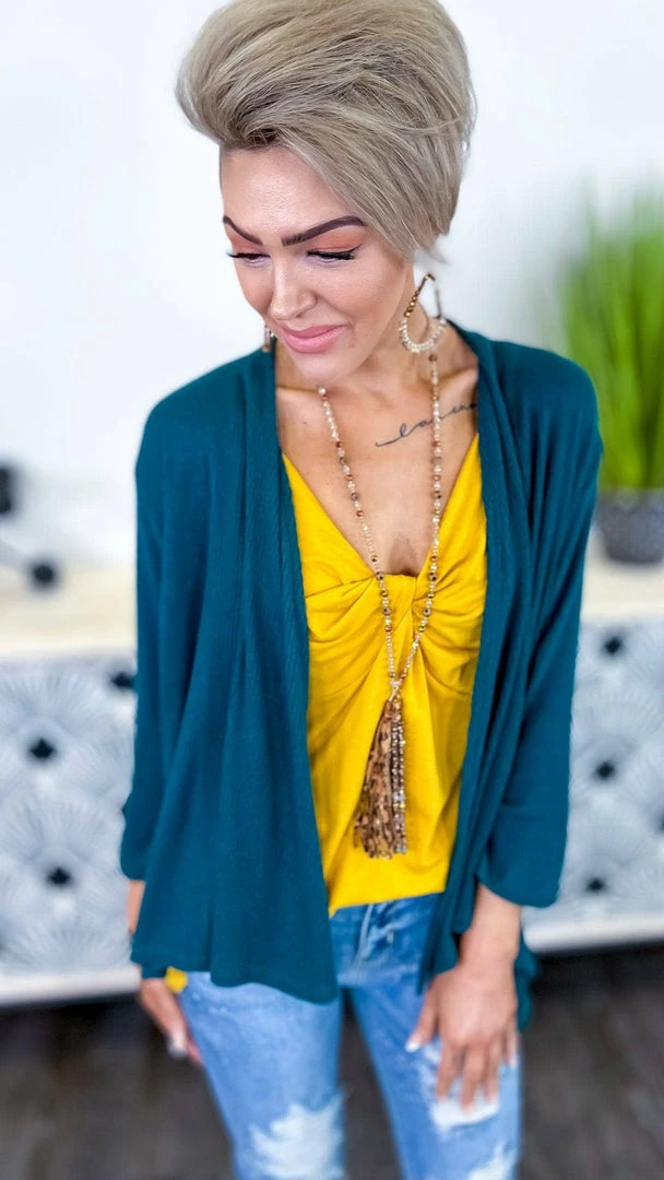 The ZigZag Stripe OUTERWEAR Green Friendly Mentor Cardigan
