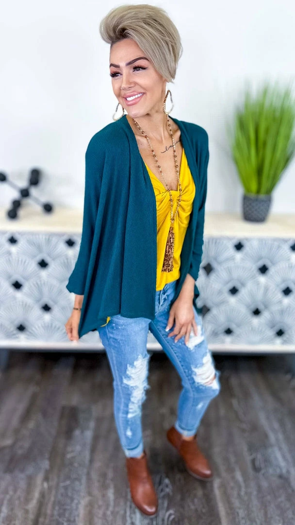 The ZigZag Stripe OUTERWEAR Green Friendly Mentor Cardigan