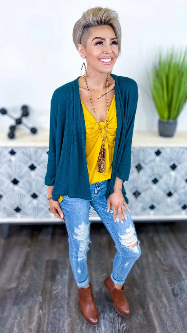 The ZigZag Stripe OUTERWEAR Green Friendly Mentor Cardigan